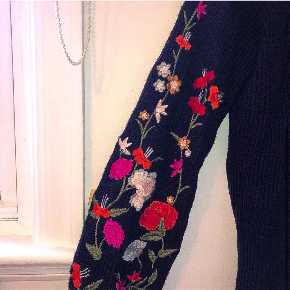 American Eagle Embroidered Bell Sleeve Sweater